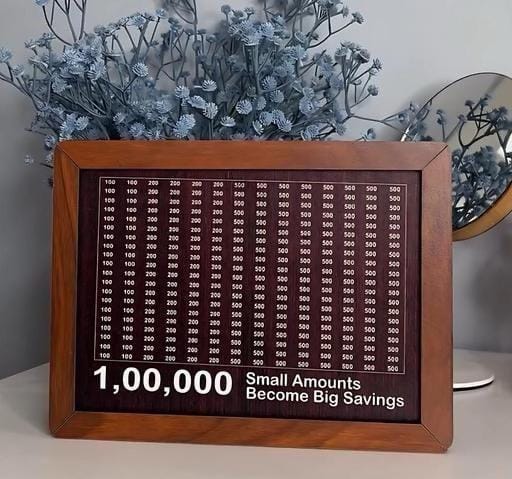 1 Lakh wooden money Piggi Bank for kids/ Piggi Bank, Money box, Coin box with Carve...